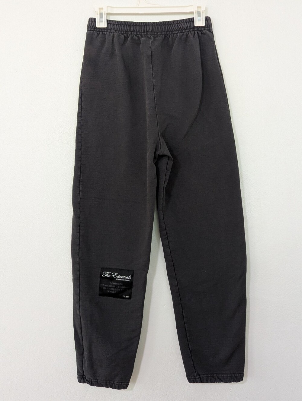 The Mayfair Group Pull On Elastic Waist Sweatpants Back Patch Gray Small Medium